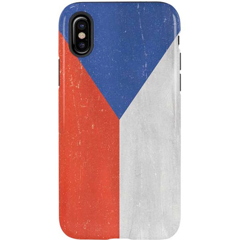 Czech Republic Flag Distressed iPhone XS Pro Case